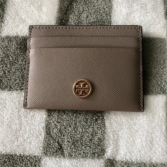 Tory Burch Taupe Card Holder - Picture 1 of 3